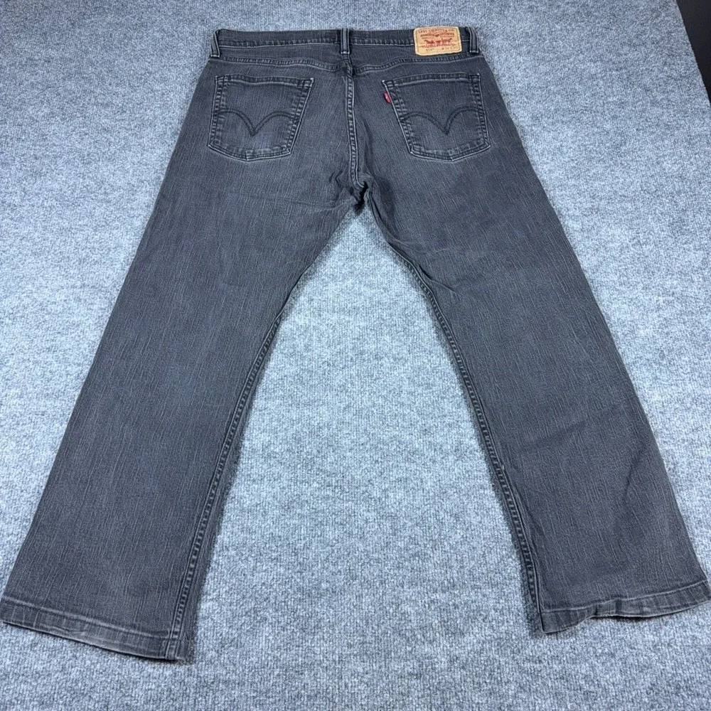 Levis 514 Slim Straight Jeans Mens 36x30 Charcoal Gray Denim Pants 005140211